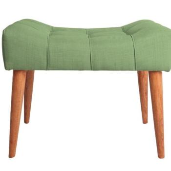 Puff, poliészter - fa, mentazöld kép