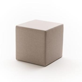 Puff, szögletes, szövet, bézs kép