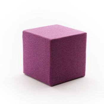 Puff, szögletes, szövet, lila kép