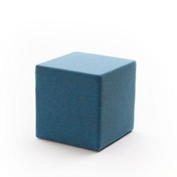 Puff, szögletes, szövet, sötétkék kép