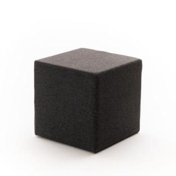 Puff, szögletes, szövet, sötétszürke kép