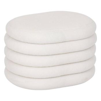 Puff, tárolórésszel 60 cm, buklé szövet, törtfehér - COCON kép