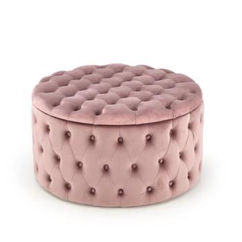 Puff, tárolórésszel, bársony, rózsaszín - SULTANE kép