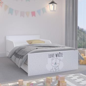 PUFI Fehér gyerekágy 180 x 90 cm - Cuki macival kép