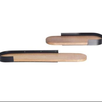 PURE NATURE 2 részes barna mangófa falipolc kép