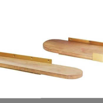 PURE NATURE 2 részes barna mangófa polc kép