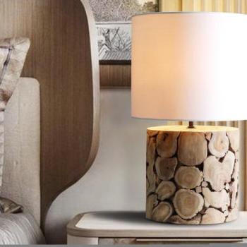 PURE NATURE barna vasfa asztali lámpa 45cm kép