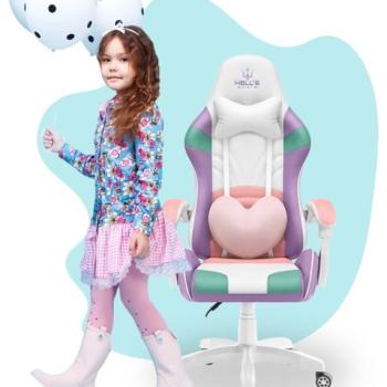 Rainbow Gyerek gamer szék - pasztellszínű kép