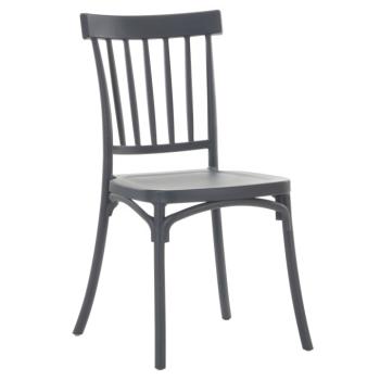 Rakásolható szék, sötétszürke, SAZEN NEW kép