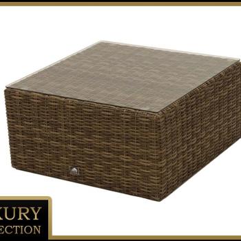 Rattan asztal / puff 73 x 73 cm BORNEO LUXURY (barna) kép