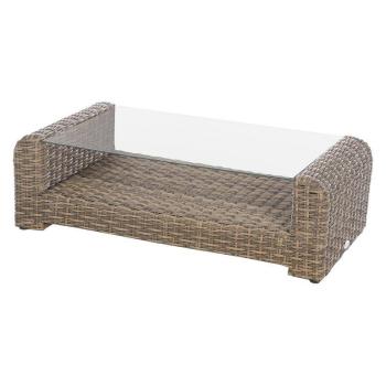 Rattan dohányzóasztal BORNEO 122 x 62 cm (barna) kép