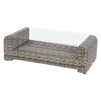 Rattan dohányzóasztal BORNEO LUXURY 122 x 62 cm (szürke) kép