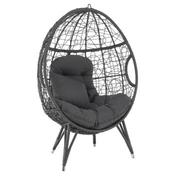 Rattan fotel, szürke, MAGAR kép