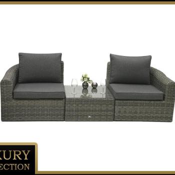 Rattan moduláris készlet BORNEO LUXURY 2-3 fő részére (szürke) kép