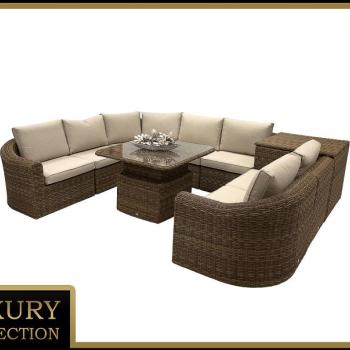 Rattan moduláris készlet BORNEO LUXURY 7 személyes (barna) kép