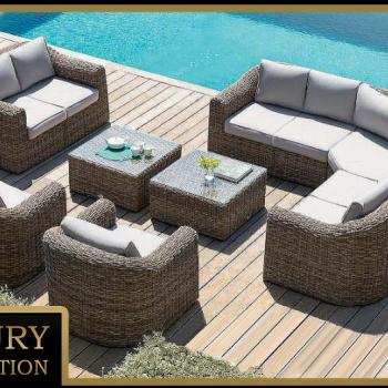 Rattan moduláris készlet BORNEO LUXURY 9 fő részére (barna) kép