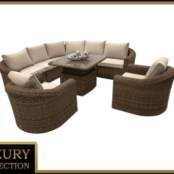 Rattan moduláris szett BORNEO LUXURY 7 személyes (barna) kép