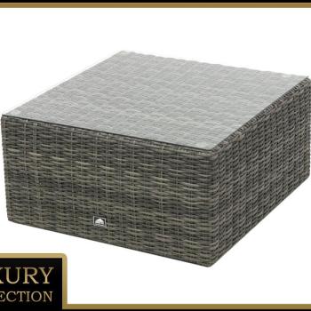 Rattan puff 73 x 73 cm BORNEO LUXURY (szürke) kép