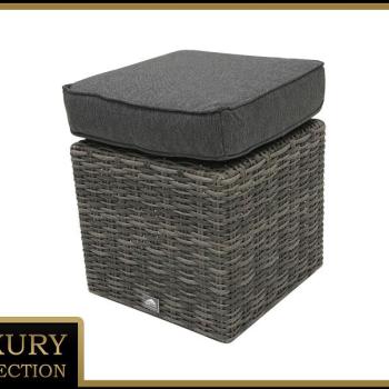 Rattan puff párna 40 x 40 cm BORNEO LUXURY (szürke) kép