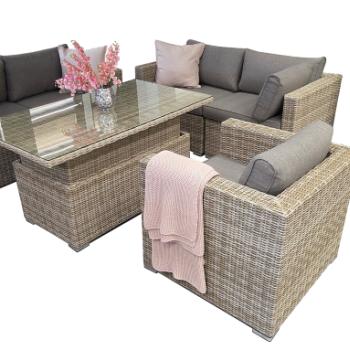 Rattan szett SEVILLA 5 személyes (bézs) kép