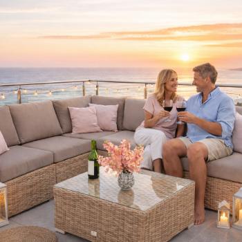 Rattan variálható szett MALIBU 5 fő részére (cappuccino) kép