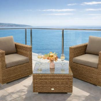 Rattan variálható ülőgarnitúra MALIBU 2 fő részére (bézs-barna) kép