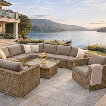 Rattan variálható ülőgarnitúra MALIBU 8 fő részére (bézs-barna) kép