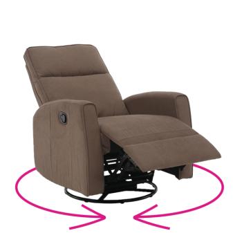Relax forgószék fotel, szürkésbarna taupe, MEKENZI kép