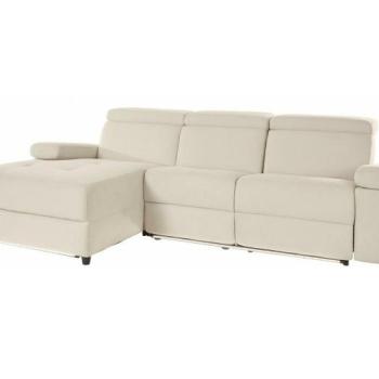 Relax sarokkanapé Denton 701, Beige, 98x252x164cm, Lábak: Műanyag kép