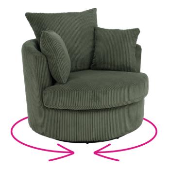 Relaxációs forgófotel, sötétzöld, SALTER kép