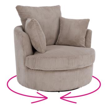 Relaxációs forgófotel, szürkésbarna, SALTER kép