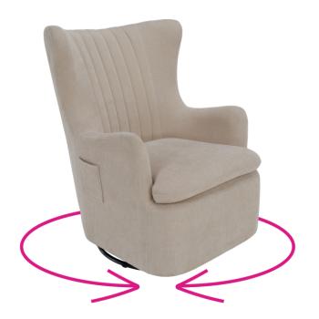 Relaxációs forgófotel, szürkésbézs, MAREN kép