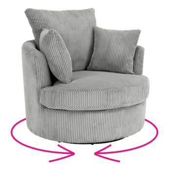 Relaxációs forgófotel, világosszürke, SALTER kép