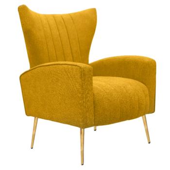 Relaxfotel, sárga Velvet szövet, BARET kép