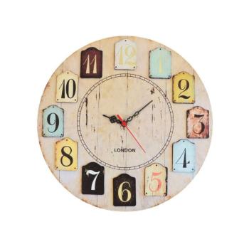 Retro stílusú óra, színes számokkal, krémszínű - CAMPAGNE kép