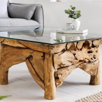 RIVERSIDE barna fa dohányzóasztal 80cm kép