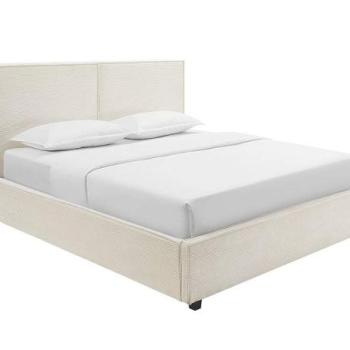 ROCCO bézs kordbársony ágy 180x200 cm kép