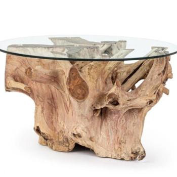 ROSALIND barna Teakfa dohányzóasztal 80cm kép