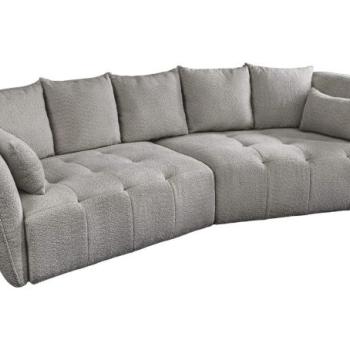 ROYAL XL szürke buklé sarokkanapé kép