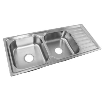 Rozsdamentes mosogató szifonnal, 105x45, DUPLO kép