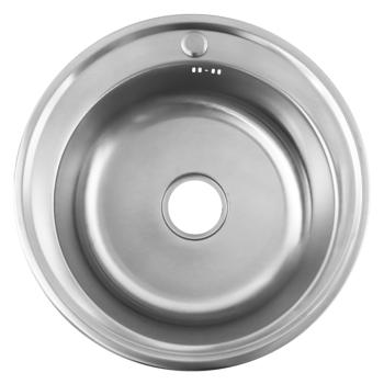 Rozsdamentes mosogató szifonnal, 51x51, RUNDO kép