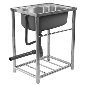 Rozsdamentes mosogató szifonnal, 58x43 cm, INOX NEW kép