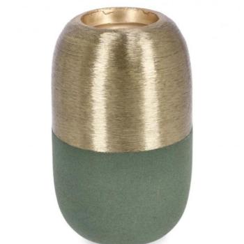 SAAD zöld-arany gyertyatartó 11cm kép