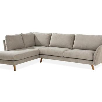 Sarokkanapé Scandinavian Choice P117, Tölgy, Beige, 80x297x200cm, Lábak: Fa kép