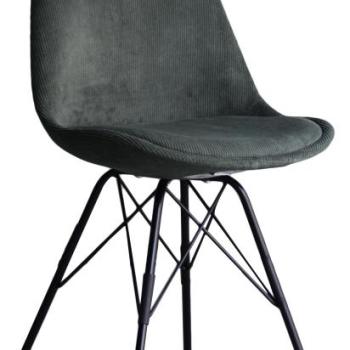 SCANDINAVIA kordbársony zöld szék kép