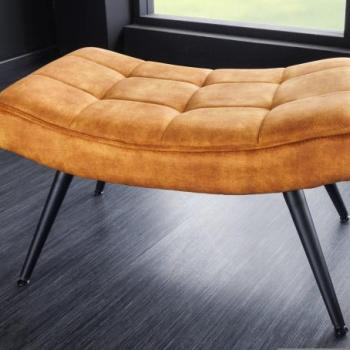 SCANDINAVIA mustársárga bársony lábtartó 40cm kép