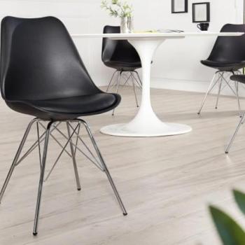 SCANDINAVIA RETRO fekete műbőr szék kép