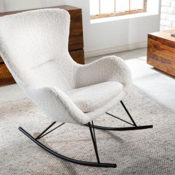 SCANDINAVIA SWING fehér szövet hintaszék kép