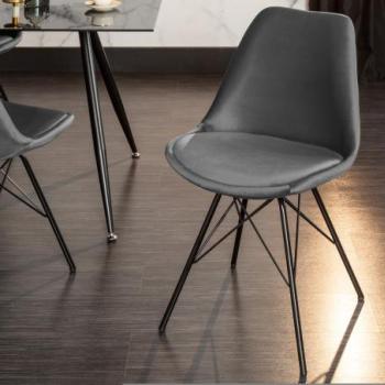 SCANDINAVIA szürke bársony szék kép