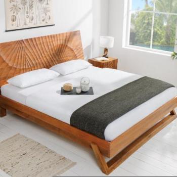 SCORPION barna mangófa ágy 180x200cm kép